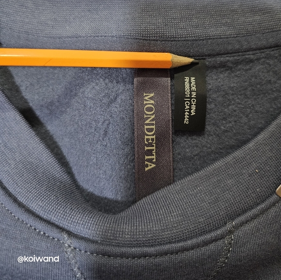 NWT Mondetta Women's Blue Everyday Soft Crew Sweater Size M - Picture 6 of 14